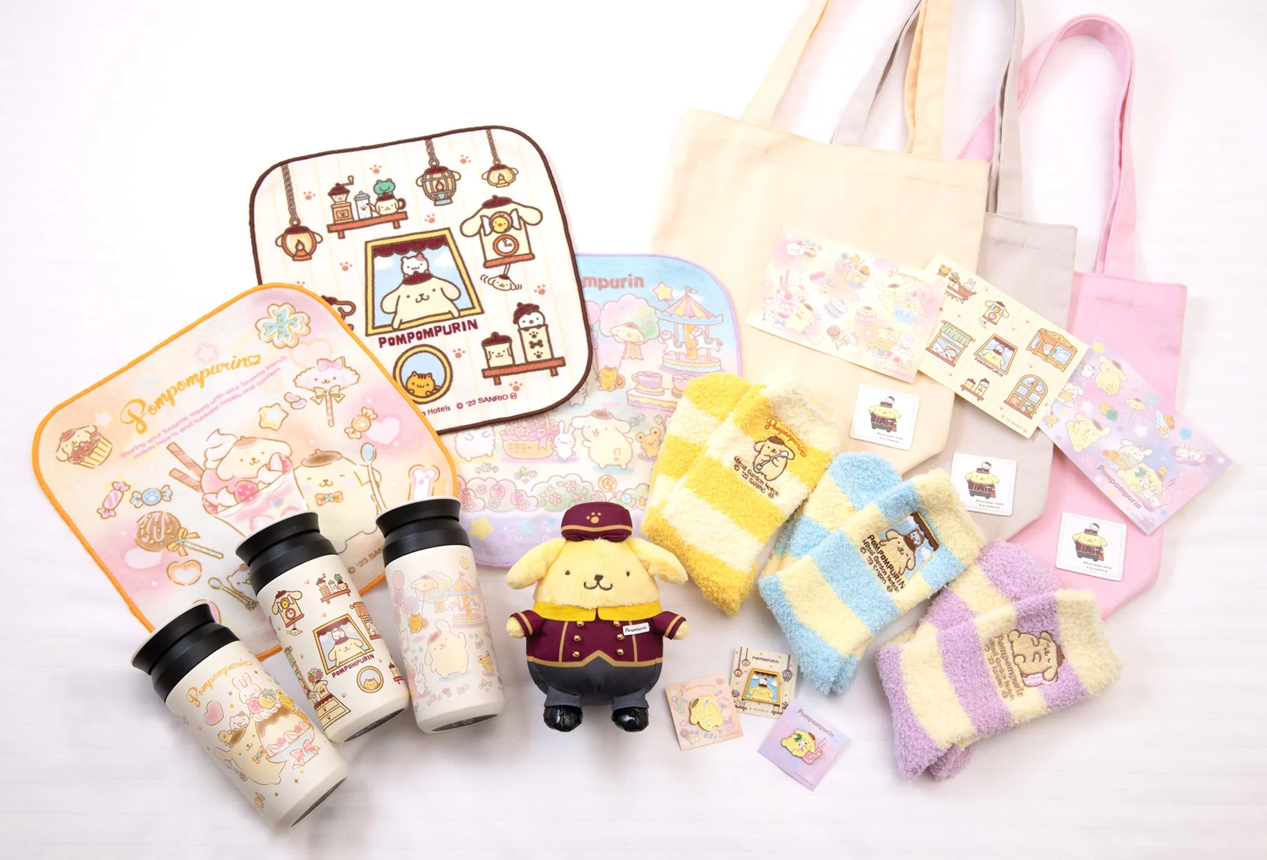 Exclusive Pompompurin merchandise and room gifts at Mitsui Garden Hotel Sapporo West